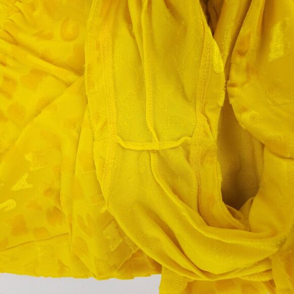 MARC JACOBS 90s Velour Logo Swim Cover Up Resort Romper Yellow Y2k Sporty Glam - Picture 8 of 9
